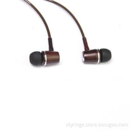 High Quality Wooden Earphone